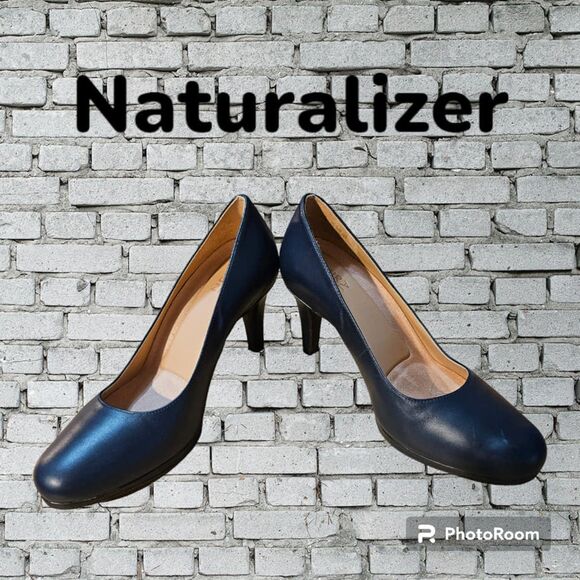 Women's Naturalizer Platform Heels Navy Blue Size 7 - Picture 1 of 6